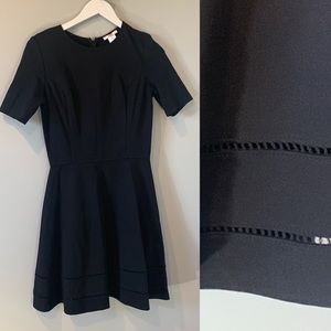 Women’s Black Fit-and-Flare Dress - Classic Short Sleeve